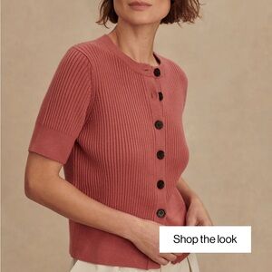 Varley Mauvewood Micha Short Sleeve Cardigan Women's